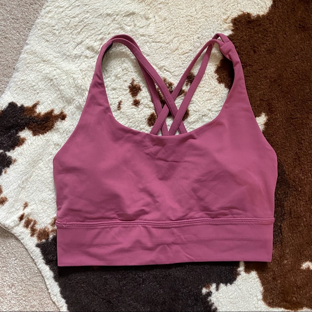 Lululemon Energy Bra Longline - pink - 6